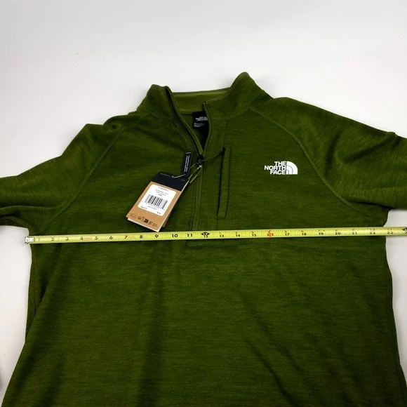 The North Face Men's Large 1/2 Zip Forest Olive Long Sleep New